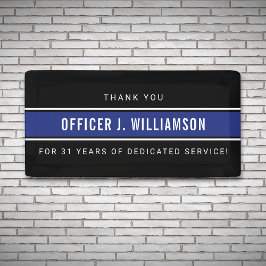 警察パーソナライズされた退職お祝い 横断幕