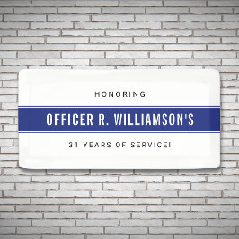 警察パーソナライズされた退職お祝い 横断幕