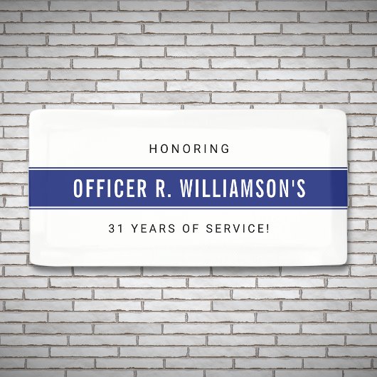 警察パーソナライズされた退職お祝い 横断幕