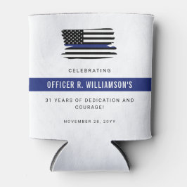 警察パーソナライズされた退職お祝い 缶クーラー