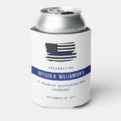 警察パーソナライズされた退職お祝い 缶クーラー (缶裏面)