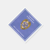 警察パーソナライズされた退職パーティー スタンダードカクテルナプキン (角)