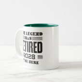 警察パーソナライズされた退職伝説あり退職した ツートーンマグカップ (正面左)