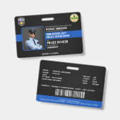 警察パーソナライズされたID法執行機関 バッジ (正面&裏面)