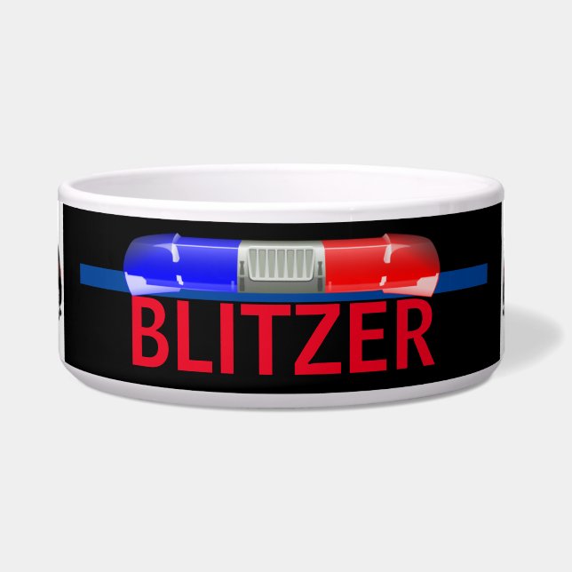 警察パーソナライズされたK-9犬 ボウル (正面)