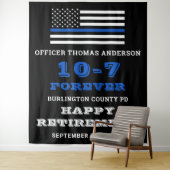 警察パーティーシンブルーラインハッピーリタイア タペストリー (インサイチュ)