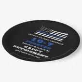 警察パーティーシンブルーラインハッピーリタイア ペーパープレート (アングル)