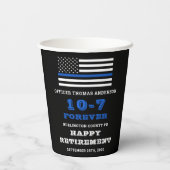 警察パーティーシンブルーラインハッピーリタイア 紙コップ (裏面)