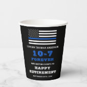 警察パーティーシンブルーラインハッピーリタイア 紙コップ (正面)