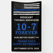 警察パーティーシンブルーライン10-7ハッピーリタイア 横断幕 (縦)