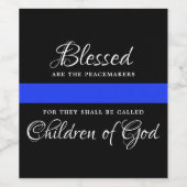 警察パーティー法執行細いブルーライン ワインラベル (シングルラベル)