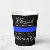 警察パーティー法執行細いブルーライン 紙コップ (裏面)