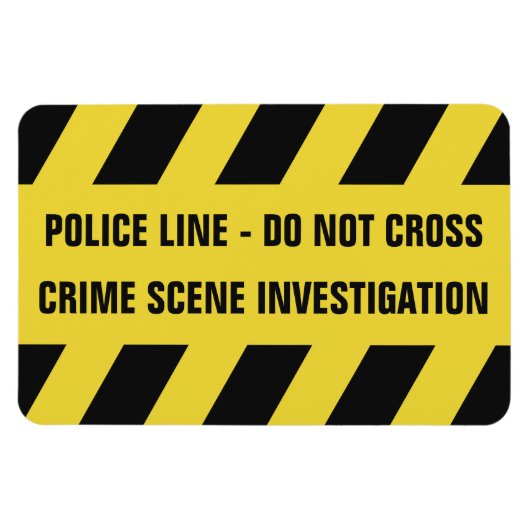 警察フェイク線カスタム文字磁石 マグネット (横)