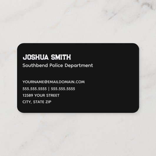 警察ブラック 名刺 (裏面)