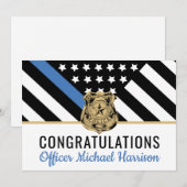 警察ブルーライン国旗の引退おめでとう (正面/裏面)