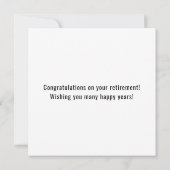 警察ブルーライン国旗の引退おめでとう カード (裏面)