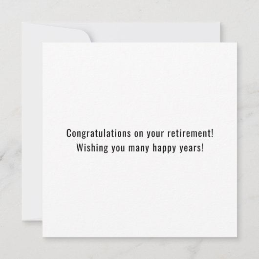 警察ブルーライン国旗の引退おめでとう カード (裏面)