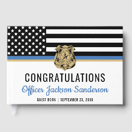 警察ブルーライン国旗の引退おめでとう ゲストブック
