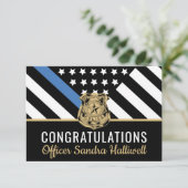 警察ブルーライン国旗の引退おめでとう サンキューカード (スタンド正面)