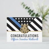 警察ブルーライン国旗の引退おめでとう サンキューカード (スタンド正面)