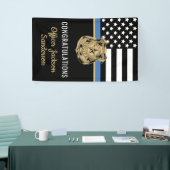 警察ブルーライン国旗の引退おめでとう 横断幕 (トレードショー)