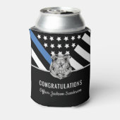 警察ブルーライン国旗の引退おめでとう 缶クーラー (缶裏面)