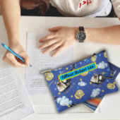 警察ヘリコプターとK-9ユニットおもしろいかわいい アクセサリーポーチ