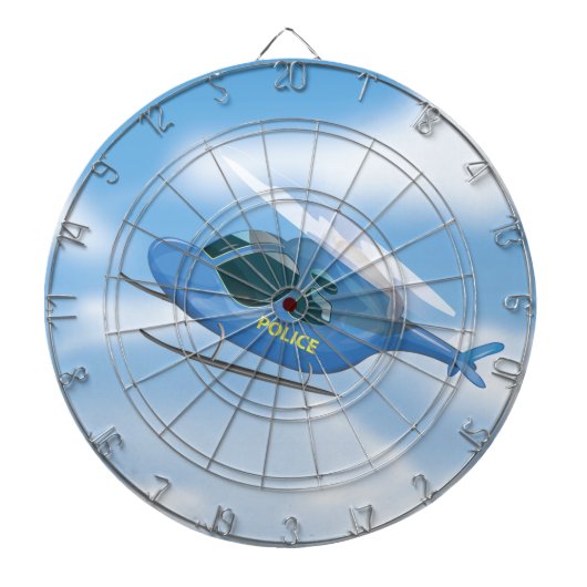 警察ヘリコプター ダーツボード (正面)