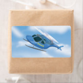 警察ヘリコプター ラベル (インサイチュ)