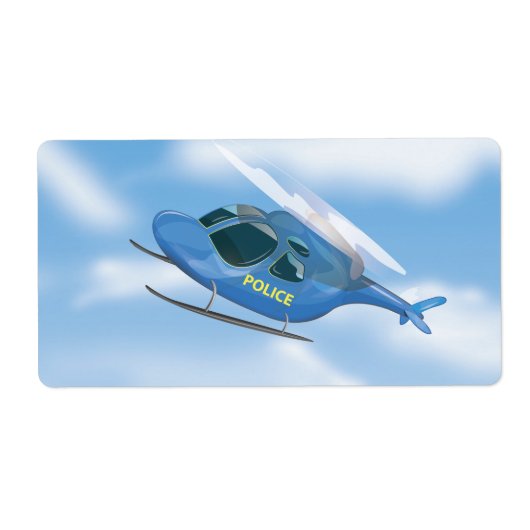 警察ヘリコプター ラベル (正面)