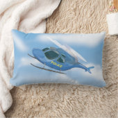 警察ヘリコプター ランバークッション (ブランケット)