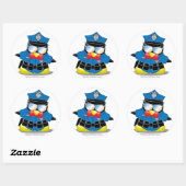 警察ペンギン ラウンドシール (シート)
