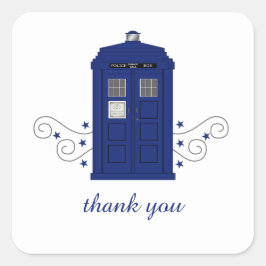警察ボックス感謝ステッカーv3 スクエアシール