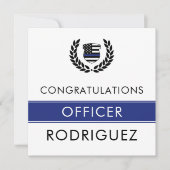 警察モダン学院卒業祝い カード (正面)