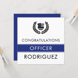 警察モダン学院卒業祝い カード