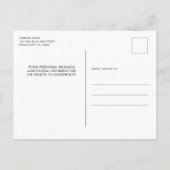 警察モダン役退職細いブルーライン インビテーションポストカード (裏面)