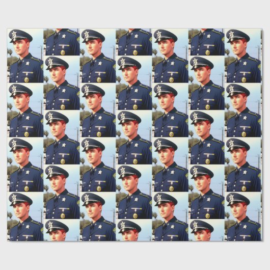 警察ラッピング紙 ラッピングペーパー (フラット)