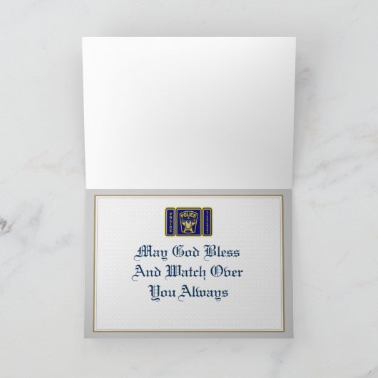 警察中尉の退職証明書 カード (内部)