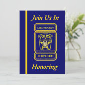 警察中尉リタイアメント招待状 招待状 (スタンド正面)