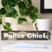 警察主任迷彩柄デスク名プレート デスクネームプレート