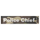 警察主任迷彩柄デスク名プレート デスクネームプレート (正面)