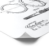 警察乳首1891特許アート – ホワイト紙 ポスター (角)