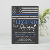 警察伝説の退職シンブルーラインフラグパーティー 招待状 (スタンド正面)