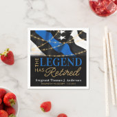 警察伝説シンブルーラインフラッグ退職パーティー スタンダードカクテルナプキン (インサイチュ)