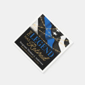 警察伝説シンブルーラインフラッグ退職パーティー スタンダードカクテルナプキン (角)