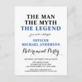 警察伝説シンブルーライン退職パーティー インビテーションポストカード (正面)