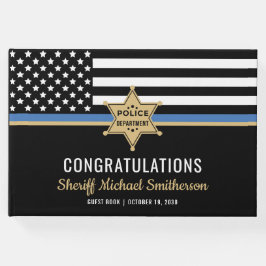 警察保安官の退職金の細い青い線のフラグ ゲストブック
