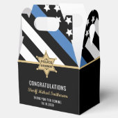 警察保安官の退職金の細い青い線のフラグ フェイバーボックス (オープン)