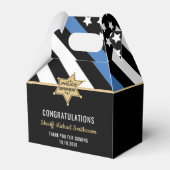 警察保安官の退職金の細い青い線のフラグ フェイバーボックス (正面サイド)