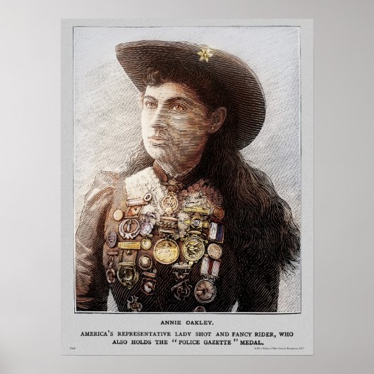 警察公報のポスターAnnie Oakley (color) ポスター (正面)